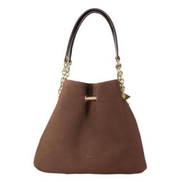 Imagem de Bolsa Feminina Schutz Shoulder Marzie Suede Camurça 500183056-Feminino