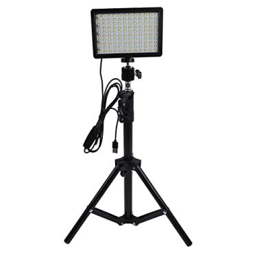 Imagem de Luocute Luz de Vídeo LED, 2 Peças de Luzes Fotográficas USB Reguláveis ​​com 9 Filtros de Cores e Suporte de tripé Ajustável para Videoconferência Transmissão Ao Vivo