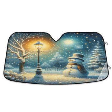 Imagem de Lâmpada de neve pára-brisa do carro bloqueia raios UV persianas de janela dianteira do carro grande