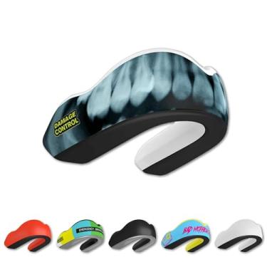 Imagem de Protetor bucal contra impactos extremos, protetor bucal para esportes, boxe, hóquei, protetor bucal de lacrosse, protetores de boca com amortecedores para proteção extrema (raio-X, adulto)