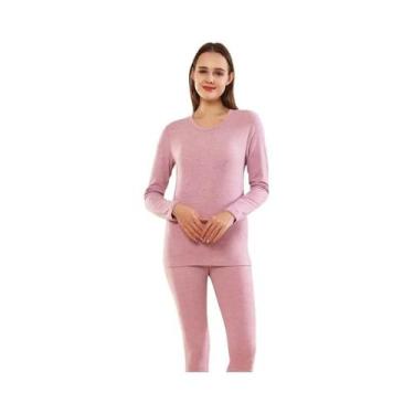 Imagem de Conjunto De Roupa Térmica Masculina De Cashmere E Seda Para Outono Inv