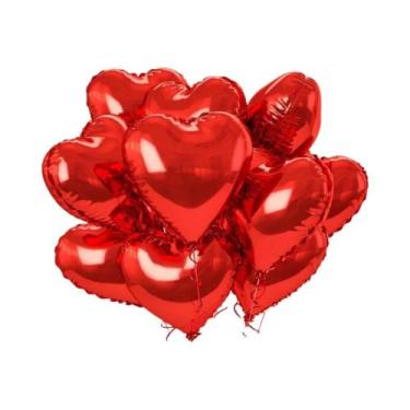 Imagem de Balões De Alumínio Em Forma De Coração Rosa 18 Polegadas 510 Peças Dec