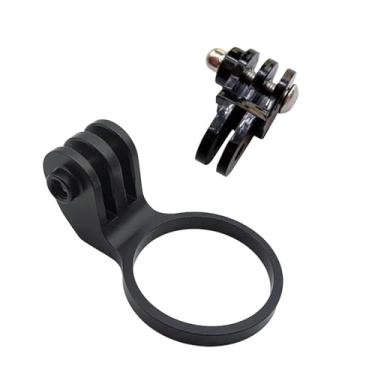 Imagem de Suporte de montagem em liga de alumínio para guidão de bicicleta, compatível com hastes de 28,6 mm, para câmeras de ação esportivas. Acessórios e peças para montagem na base.