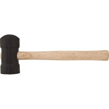 Imagem de Martelo borracha 40mm preto cabo madeira - Vonder