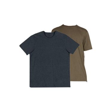 Imagem de Kit com 2 Camisetas Masculina Hering 201 Cinza-Masculino