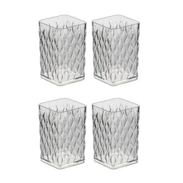 Imagem de 4 Porta Algodão Organizador Glamour Banheiro Pia Lavabo Luxo - Plasúti