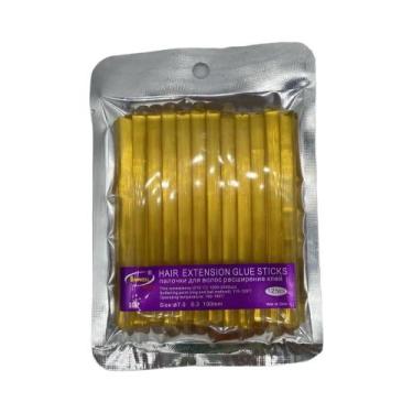 Imagem de 24 pçs/lote amarelo extensão do cabelo cola varas cola quente melt var