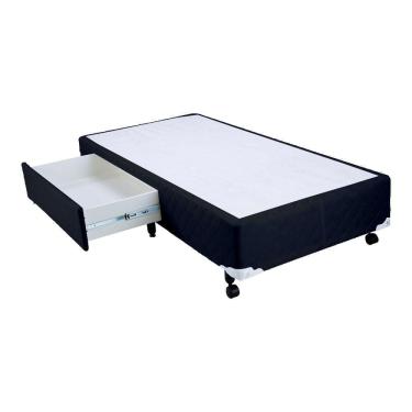 Imagem de Cama Box Viúva com Gaveta Mega Colchões Black - 120x203
