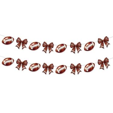 Imagem de 2 peças de banners de decoração de festa de futebol americano para decoração de sala de aula em casa lembrancinhas de festa temáticas esportivas