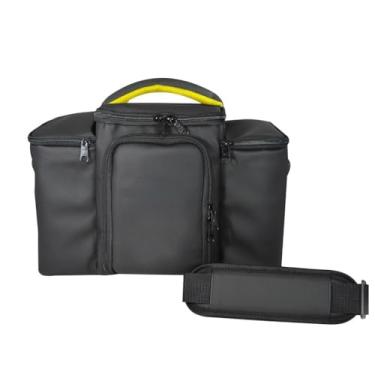 Imagem de Bolsa Térmica Fitness Marmita Lancheira Academia Top 36cm Preto com Alças Acolchoadas(AMARELO)