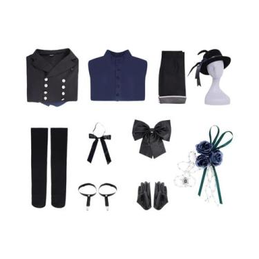 Imagem de Fantasia De Cosplay De Ciel Phantomhive Preta, Uniforme Gótico Vitoria