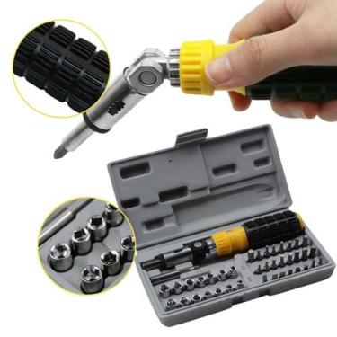 Imagem de Kit De Ferramentas Portátil 40 Peças E Chave Articulada 180 Catraca c/