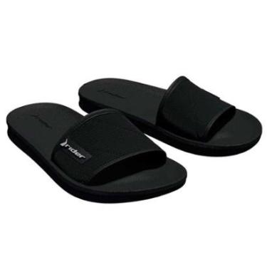 Imagem de Chinelo Menino Rider Street Slide 11592 Preto/Preto/Branco 30-Masculino
