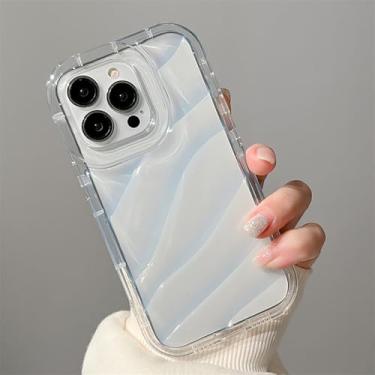 Imagem de Capa transparente com estampa de ondas d'água para iPhone 15, 14, 13, 12, 11 Pro Max, XR, X, XS, 6, 6S, 7, 8 Plus, macia e à prova de choque, para iPhone 14 Plus