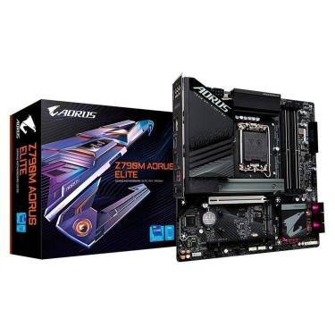 Imagem de Placa-Mãe Gigabyte Z790M Aorus Elite Rev 1.1, LGA 1700, mATX, DDR5, Preto - Z790M AORUS ELITE-Unissex