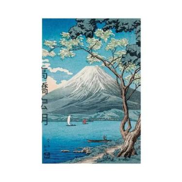 Imagem de Impressão Em Tela De Flores De Cerejeira Do Monte Fuji, Arte De Parede