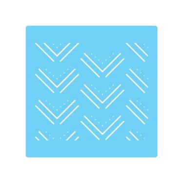 Imagem de Stencil de Parede Tamako Linhas - 55 x 55cm - Ref 480