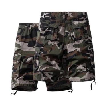 Imagem de Bermudas Táticas Masculinas De Algodão, Calças Casuais Para Esportes, 
