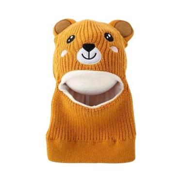 Imagem de Gorro De Inverno Para Meninos Com Estampa De Animais Em Cartoon, Com P