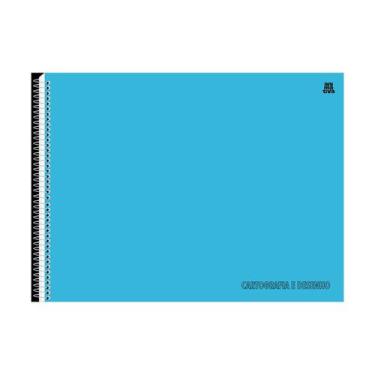 Imagem de Caderno de Cartografia e Desenho Capa Lisa Azul 60 Folhas - ANIMATIVA