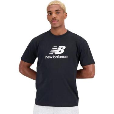 Imagem de Camiseta New Balance Essentials Masculina, Preto, G