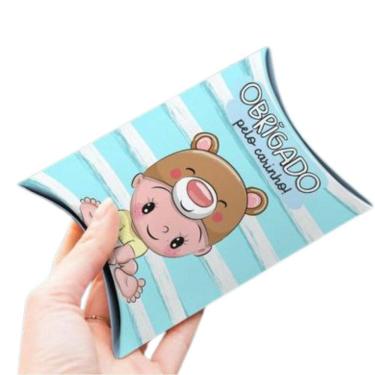 Imagem de 10 Caixinha Bebe Fofo Maternidade Chá Rifa - Menino Urso