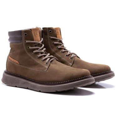 Imagem de Bota Masculina VNT Boots em Couro Legítimo com Cano Médio e Fechamento em Zíper Lateral-Masculino