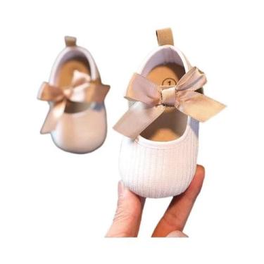 Imagem de Sapatos De Princesa Para Bebês Recém-nascidos, Sola De Borracha Com La