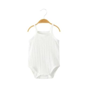 Imagem de Macacão De Algodão Sem Mangas Para Bebê Menina, Respirável E Macio, Pa