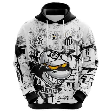 Imagem de Blusa do Santos com capuz - Time da Vila - Produto Oficial - Masculino - GG-Masculino