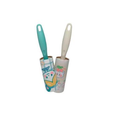 Imagem de Kit 2 Rolo Removedor Pelos Adesivo Cabo 20 Folhas Rolinho Tira Fios Ca