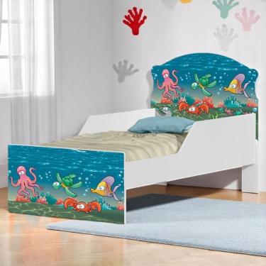 Imagem de Cama Infantil Tick Aquário Com Colchão