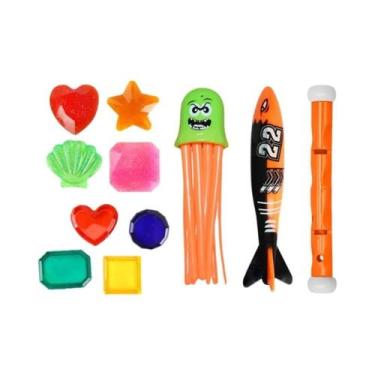 Imagem de Conjunto De Brinquedos Coloridos Para Mergulho Na Piscina De Verão: Bo