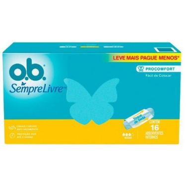 Imagem de Absorvente OB Interno Sempre Livre Médio 16 unidades - O.B