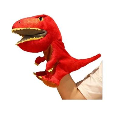 Imagem de Fantoches De Mão De Dinossauro De Pelúcia: Triceratops, Tiranossauro, 