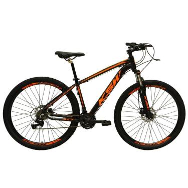 Imagem de  Bicicleta Aro 29 Ksw Xlt 27v Freio Hidráulico K7 Garfo com Trava - Preto\Laranja