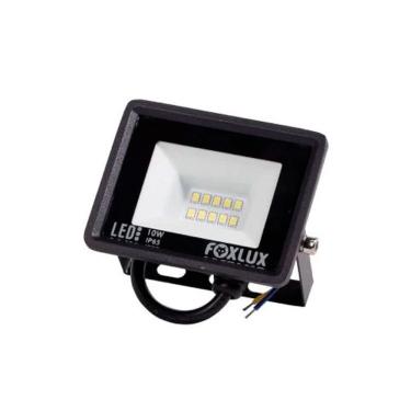 Imagem de Refletor Led Foxlux Bivolt 10w 3000k Preto