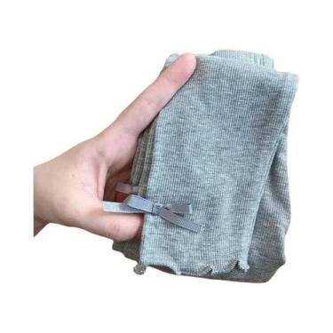Imagem de Leggings Vintage Sólidas De Cintura Alta Para Meninas, Acessórios De R