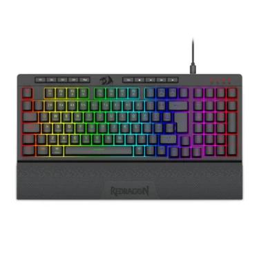 Imagem de Teclado  Usb Gamer Shiva 98 RGB Redragon Abnt2 Preto - K515-RGB Pt