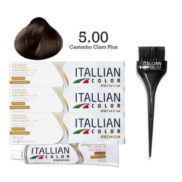 Imagem de 3 Unidades Coloração 5.00 Castanho Claro Plus  Itallian Color - Italli