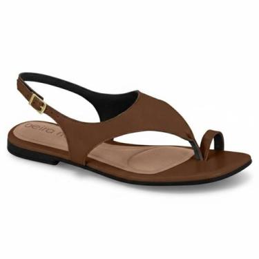 Imagem de Sandália Rasteirinha de Dedo Feminina Beira Rio Confortável Original -
