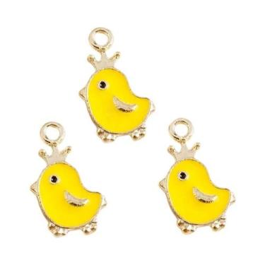 Imagem de Pingentes De Esmalte De Beija-flor Fofos, 10 Peças, 9x17mm, Para Brinc