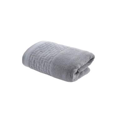 Imagem de Toalha De Rosto Super Soft Geométrico Corttex, Cinza