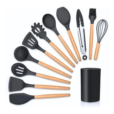 Imagem de Kit de Utensílios para Cozinha Kit Utensílios Silicone para Cozinha Premium 12 Peças em...