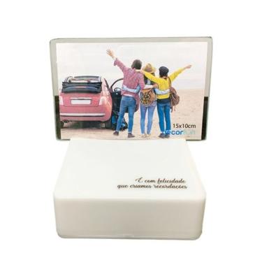 Imagem de Luminária Mini Box Retrato Felicidades e Recordações com porta-retrato para Foto 10x15CM e Iluminação LED 5V por Cabo