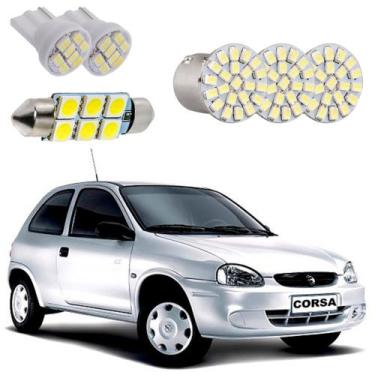 Imagem de Kit Lampada Led Corsa Wind Sedan Classic 94-10 Teto Placa Ré - BR18