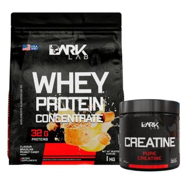 Imagem de Whey Concentrado 1kg e Creatina Pura 300g Dark Lab-Unissex
