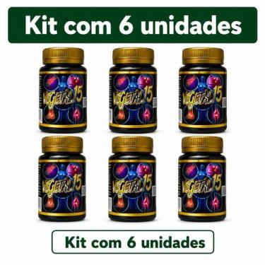 Imagem de Kit 6 Frascos de Vegetal 15 com 15 Cápsulas cada Veganas Sem Sabor