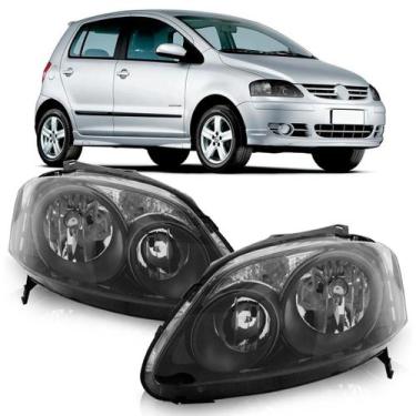 Imagem de Par Farol Fox/Spacefox/Crossfox 2008 A 2010 Mascara Negra Foco Duplo -