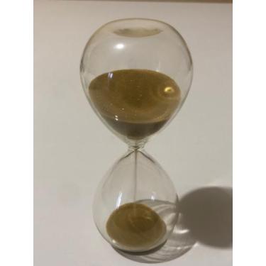 Imagem de Ampulheta de Areia e Vidro 15min 6,5cm x 16cm - Camaleon, dourado, M